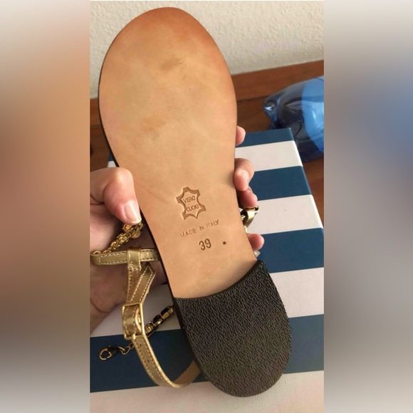 Emanuela Caruso Capri stunning green jewel sandals size 39 fit 8.5 US - Picture 3 of 13